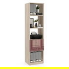 Biblioraft MODUS 45, 2 sertare, Oak, Bordo Gloss
