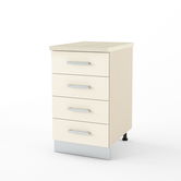 Dulap inferior 4 sertare STYLE 45, Vizon, MDF Crem Gloss