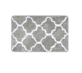 Covor de baie Yumcute, textil, gri/alb, 50 x 80 cm