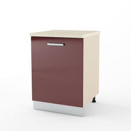 Dulap inferior 1 usa STYLE 60, Vizon, MDF Bordo Gloss