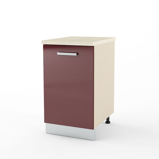 Dulap inferior 1 usa STYLE 45, Vizon, MDF Bordo Gloss