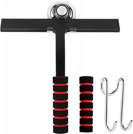 Racleta cu suport KEECOW, silicon, negru/rosu, 22,9 x 21,5 cm