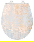 Capac de toaleta cu sistem automat de coborare, Wenko, Easy-Close Agate, 38 x 44.5 cm, duroplast, multicolor