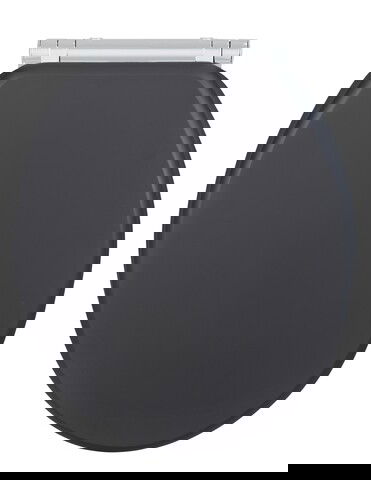 Capac de toaleta cu sistem automat de coborare, Wenko, Easy-Close Morra, 35 x 42 cm, mdf, antracit mat