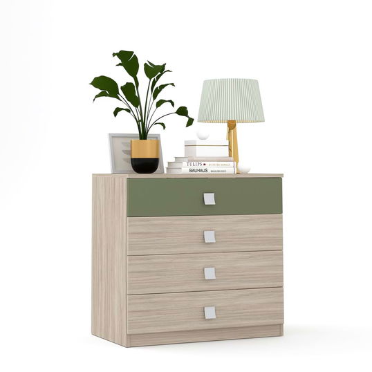 Comoda LINEA 3+1 sertare, Oak, Pesto