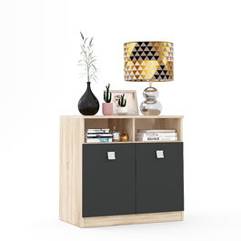 Comoda LINEA 2 usi, Sonoma, Antracit