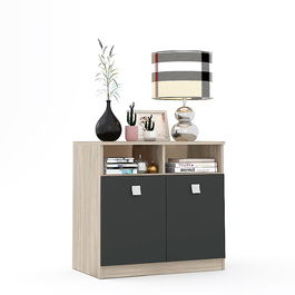 Comoda LINEA 2 usi, Oak, Antracit