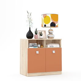 Comoda LINEA 2 usi, Sonoma, Ginger