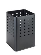 Suport pentru ustensile bucatarie, Wenko, Silio Black, 11.5 x 16.5 x 11.5 cm, metal, negru