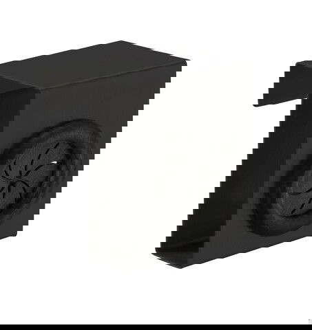 Carlig pentru prosoape cu agatare pe usa, Wenko, Push Matt II, 5 x 6 x 4 cm, inox/plastic, negru