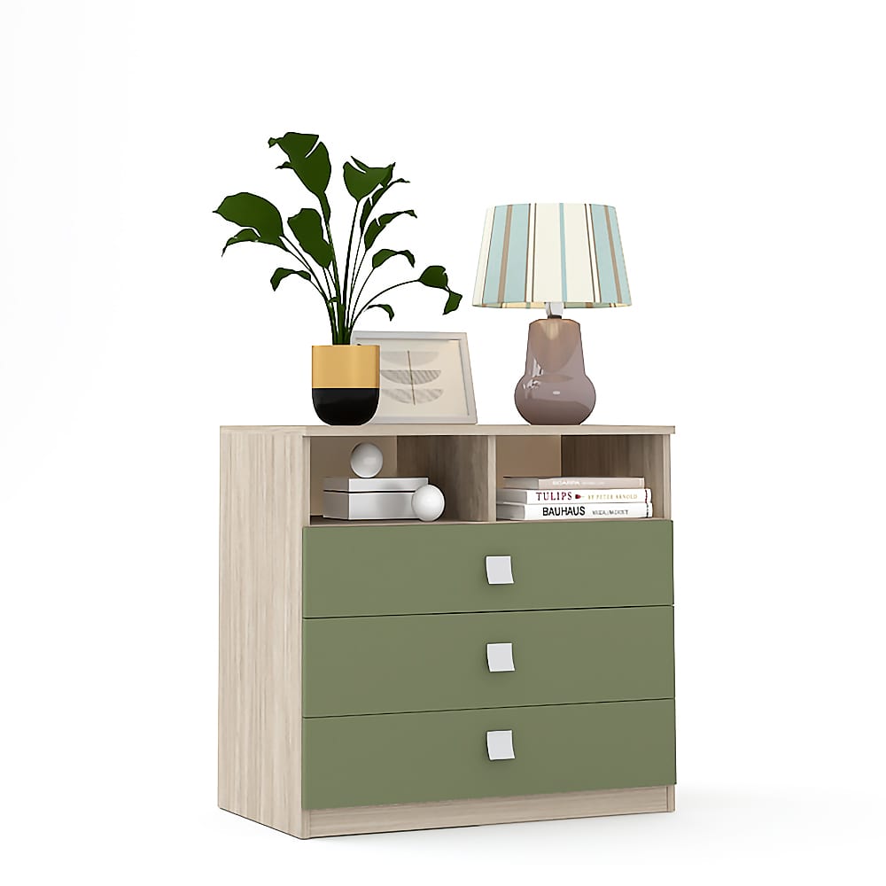Comoda LINEA 3 sertare, Oak, Pesto
