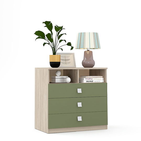 Comoda LINEA 3 sertare, Oak, Pesto