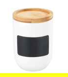 Recipient depozitare condimente, Wenko, Waia, 100 ml, 6 x 9 x 6 cm, ceramica/bambus