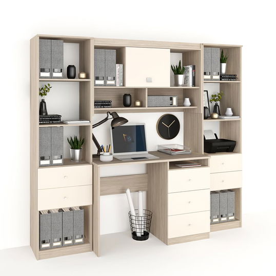 Ansamblu birou MODUS 4, Oak, Vizon