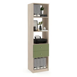 Biblioraft MODUS 45, 2 sertare, Oak, Pesto