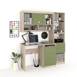 Ansamblu birou MODUS 2, Oak, Pesto