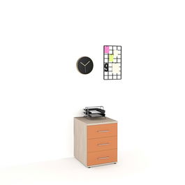 Casetiera birou STUDIO, 3 sertare, Oak, Ginger