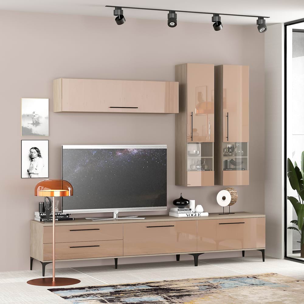 Living CUBO A270 Italian, Oak, Cappuccino Gloss