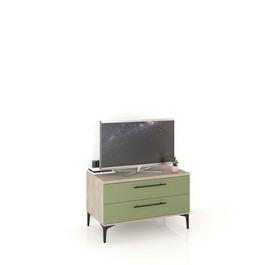 Comoda TV CUBO B90 Italian, 2 sertare, Oak, Pesto