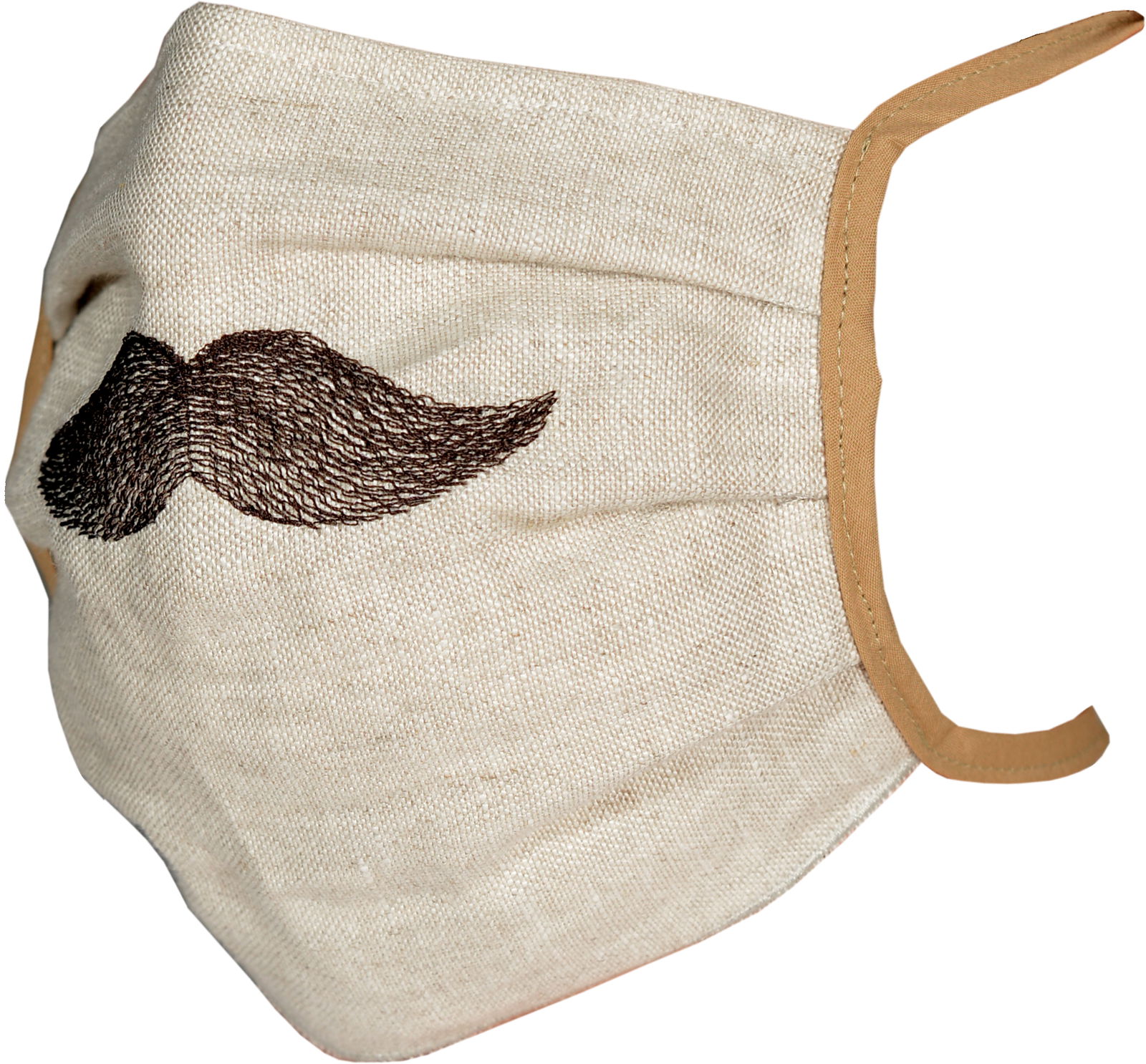 Masca de protectie Sander Linnen Moustache in nisipiu