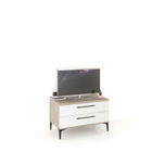 Comoda TV CUBO B90 Italian, 2 sertare, Oak, Alb Gloss