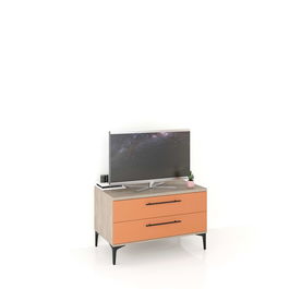 Comoda TV CUBO B90 Italian, 2 sertare, Oak, Ginger