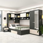Dormitor colt ALESSIO, configuratia ALE3, Antracit, Vizon