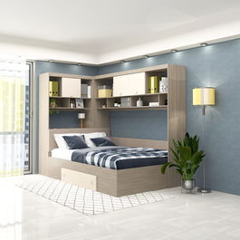 Dormitor colt ALESSIO, configuratia ALE1, Oak, Vizon