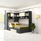 Dormitor colt ALESSIO, configuratia ALE1, Antracit, Vizon