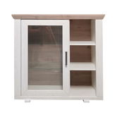 Vitrina suspendata Home Affaire, lemn pin, alb, 106 x 40 x 105 cm