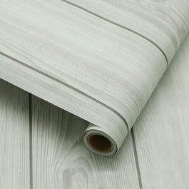 Tapet autoadeziv Decoroom, PVC, gri deschis, 45 x 300 cm