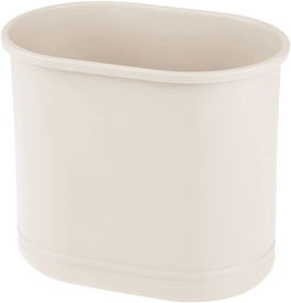 Cos de gunoi mDesign, metal, crem, 30,5 x 26 cm