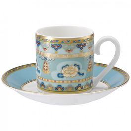 Ceasca si farfuriuta espresso Villeroy & Boch Samarkand Aquamarin