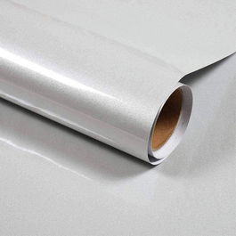 Tapet autoadeziv Decoroom, PVC, gri, 40 x 300 cm