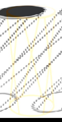 Masuta Glam Simple, Mauro Ferretti, Ø 35x75 cm, fier, auriu