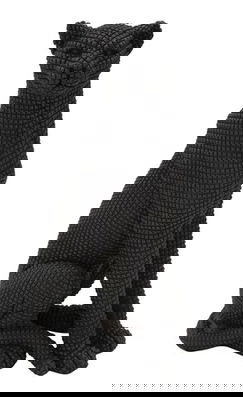 Decoratiune, Mauro Ferretti, Seat Leopard, 15 x 10 x 27 cm, polirasina, negru