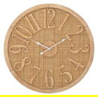 Ceas de perete, Mauro Ferretti, Boho, Ø 60 x 4.5 cm, mdf/rattan, natur/alb