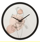 Ceas de perete, Mauro Ferretti, Flower - B, Ø 40 x 3.5 cm, fier/sticla, multicolor