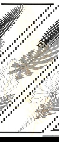 Decoratiune de perete 3D Tropical, Mauro Ferretti, 28.5x74 cm, fier