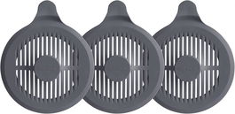 Set de 3 filtre pentru scurgere MR.SIGA, silicon, gri, 12,9 cm
