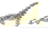 Decoratiune, Mauro Ferretti, Leopard, 33 x 7.7 x 19.5 cm, polirasina, auriu/negru