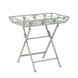 Masa pliabila Harriet Rectangle, Bizzotto, 63 x 40 x 60 cm, otel, verde sage