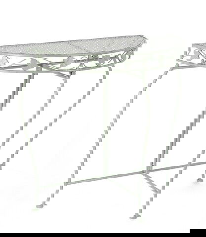 Consola Harriet, Bizzotto, 75 x 36 x 75 cm, otel, verde sage