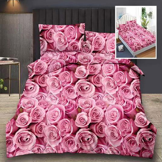 LENJERIE DE PAT FINET 6 PIESE CU HUSĂ UNIVERSALĂ PENTRU SALTEA DE 160x200 ȘI 180x200 (HF6P47)