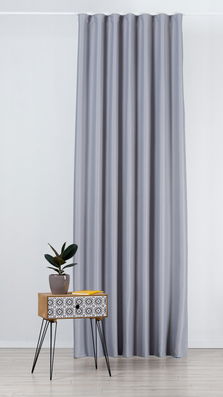 Draperie blackout MENDOLA cu rejansa de bara GRI DESCHIS 103
