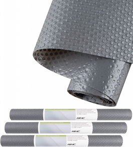 Set de 3 covorase pentru sertar Awnic , plastic, gri inchis, 45 x 150 cm