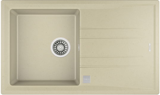 Chiuveta bucatarie Teka Stone 50B TG 1B 1D TB 860x510mm tegranit TopasBeige