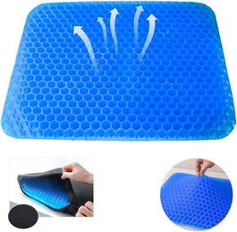 Perna pentru scaun NewMum, gel polimeric, albastru, 42 x 37 x 3,5 cm