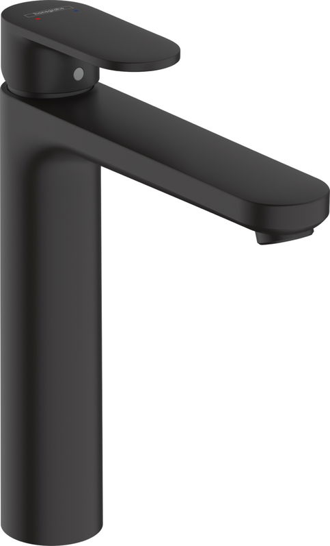 Baterie lavoar Hansgrohe Vernis Blend 190 ventil pop-up pentru lavoar tip bol negru mat