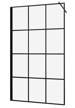Cabina de dus tip Walk-in Sanotechnik Soho Black Edition Elite 120cm